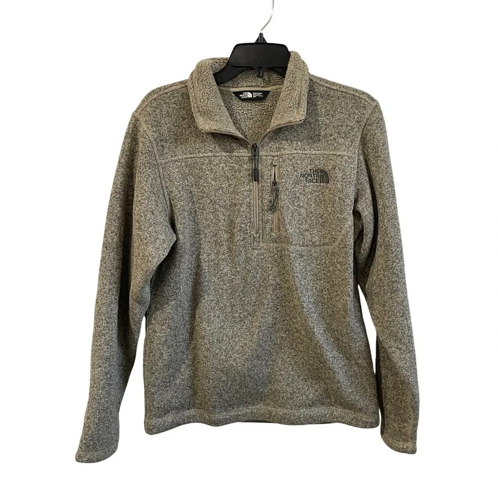 The North Face Fleece Sweater Mens Small Gordon Lyons Quarter Grey Pullover